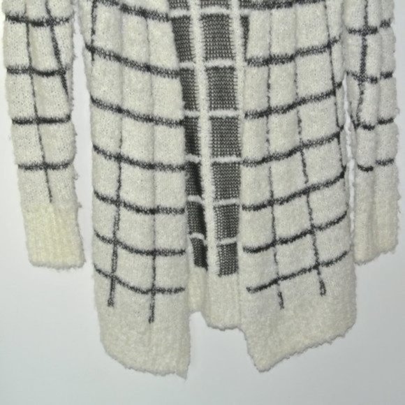 BP Long Open Front Cardigan Checked S - Picture 4 of 9